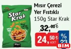 STAR KRAK MISIR ÇEREZİ YER FISTIKLI 150 G